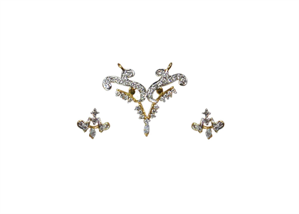 Gold Plated | CZ Studded Pendant Sets